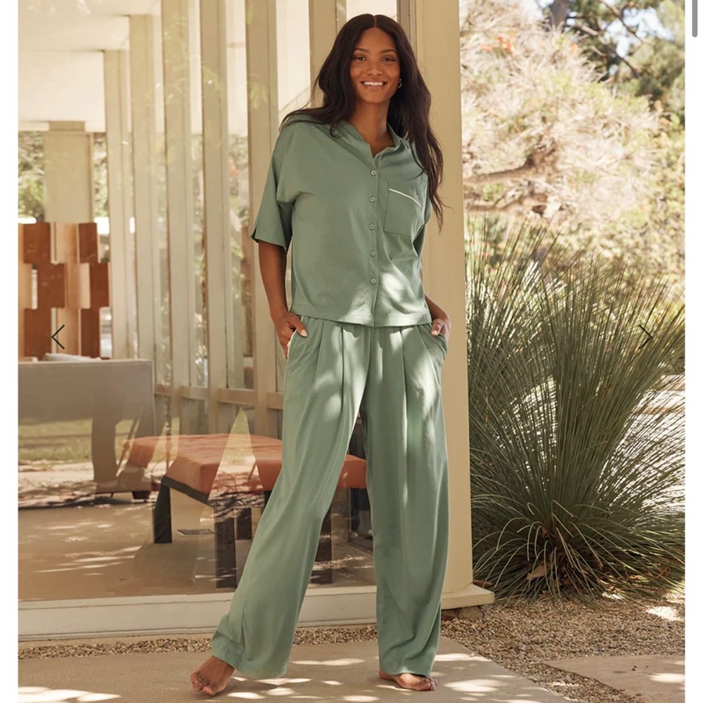 Summersalt Luxe Pima Pleated PJ set
